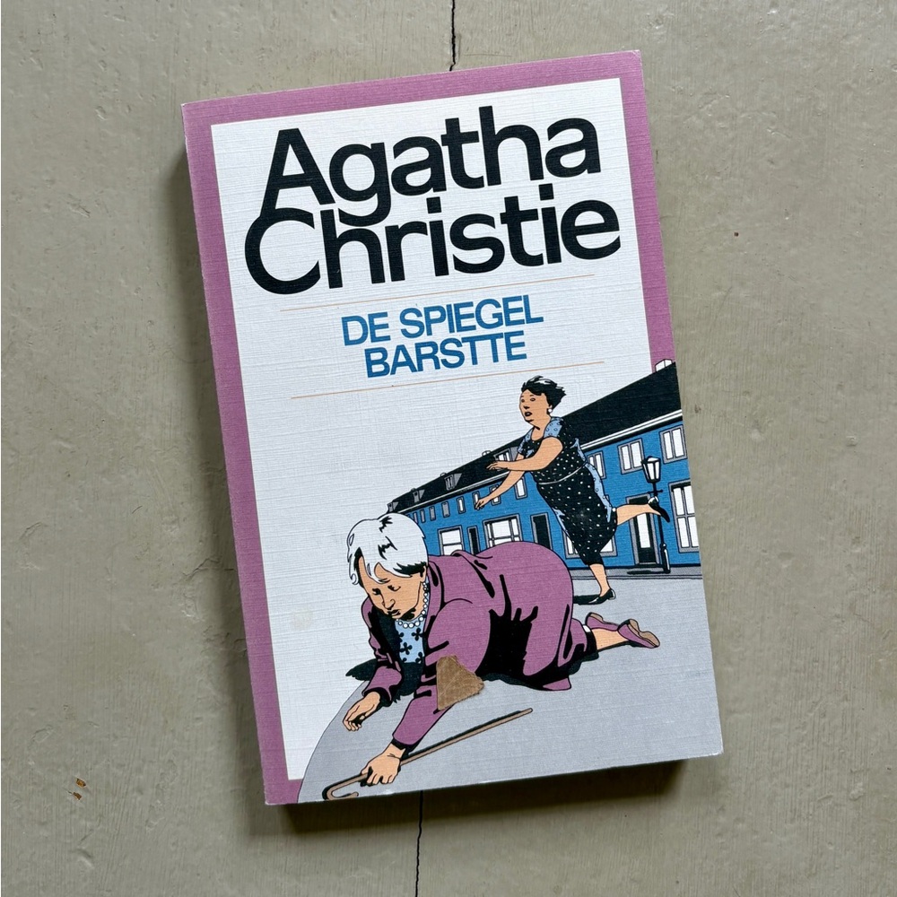1985 Agatha Christie de Spiegel Barstte Mystery Murder Vintage Dutch Netherlands